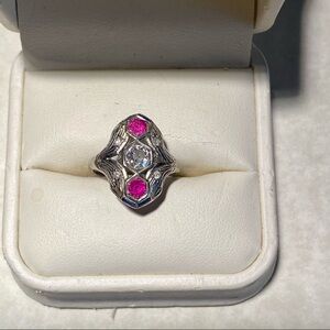 18k DIAMOND RUBY RING 6